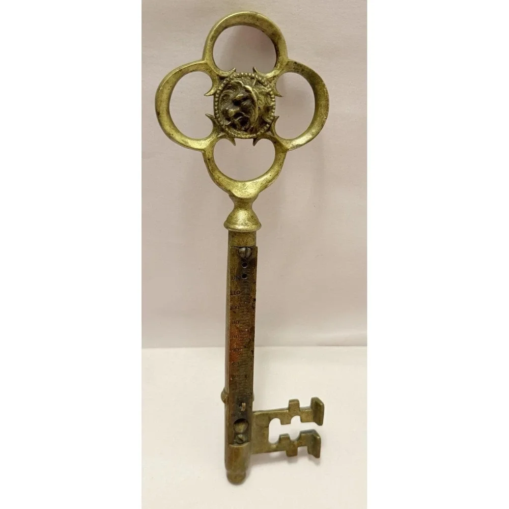 Large Antique Skeleton Key Lion Horse Head Decor Victorian Castle Meal 8.5